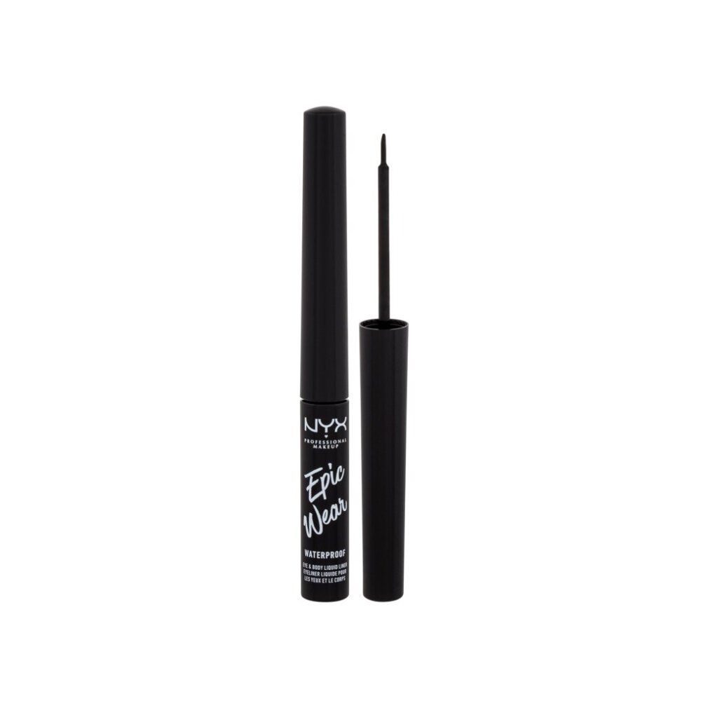 NYX Epic Wear Liquid Liner nero. Applicatore e flacone neri con scritta.