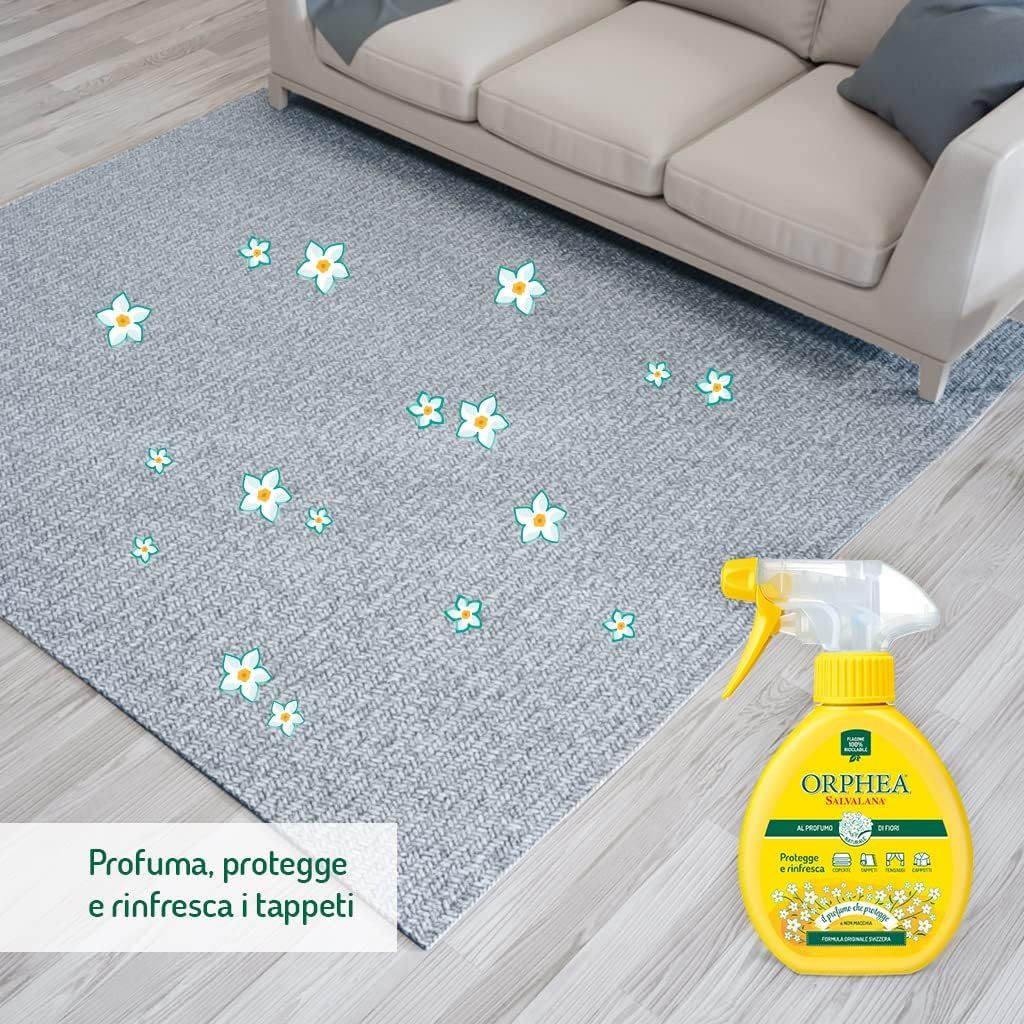 Orphea Salvalana Spray protezione tappeti e capi profumo naturale di fiori 150 ml