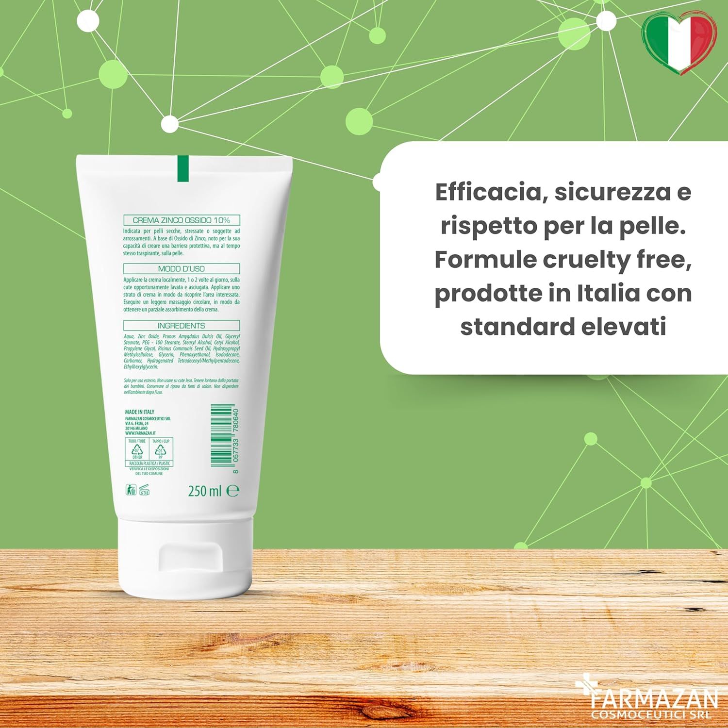 FARMAZAN  Crema Zinco Ossido 10% 250 ml