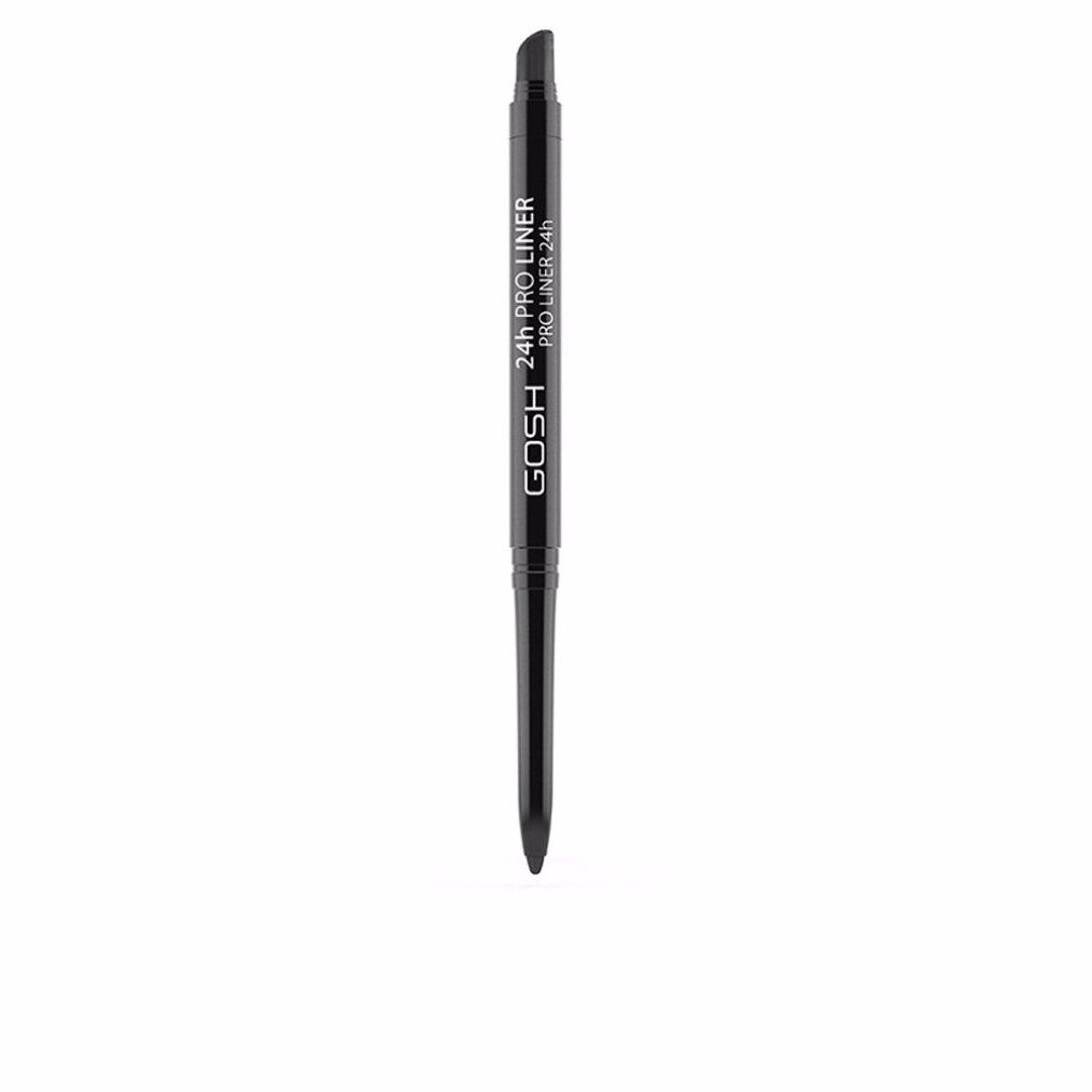Eyeliner nero. Scritta: GOSH 24h Pro Liner. Mina nera, corpo nero.
