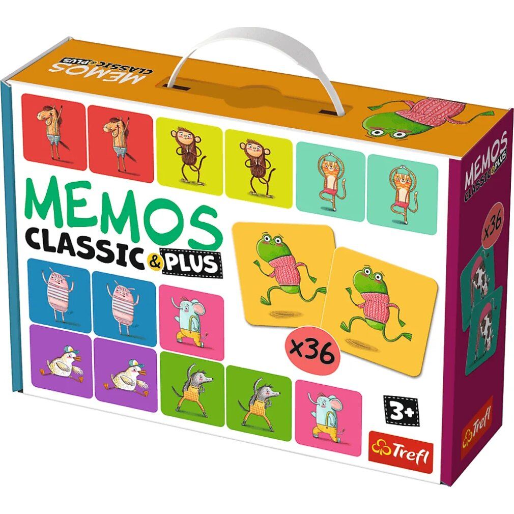 trefl Pexeso Classic&Plus Animals in Motion 3in1
