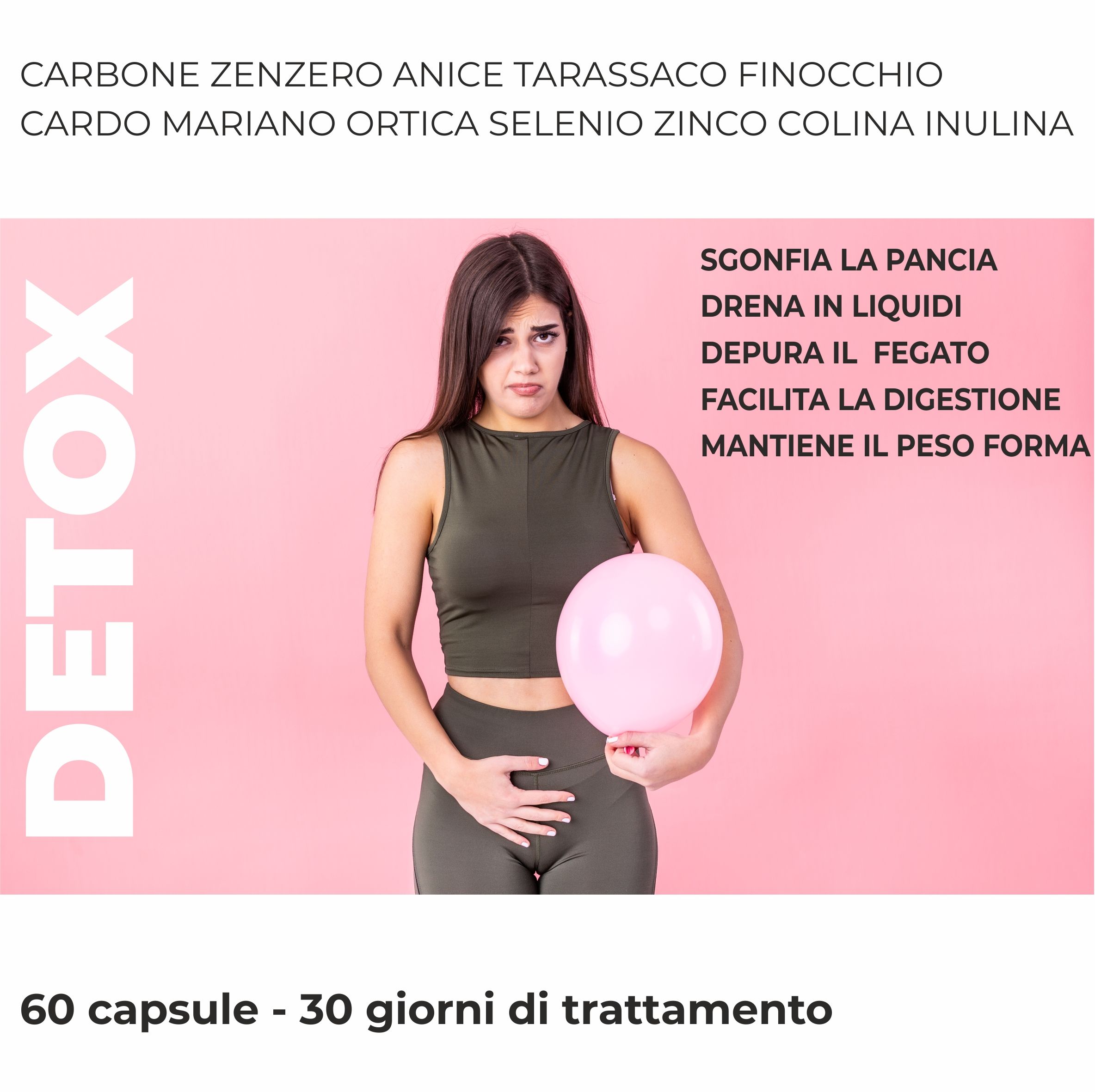 Detox Depura Fegato e Intestino 60 Capsule | Depurativo Fegato, Drenante Forte con Cardo Mariano