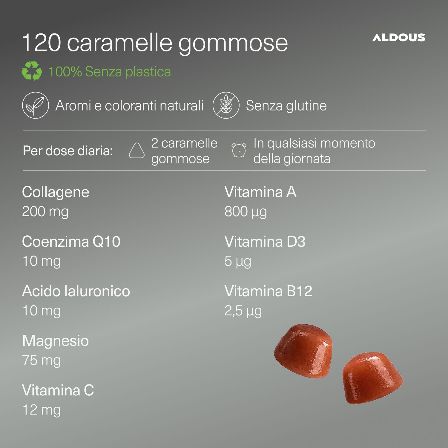 Aldous - Collagene Gummies - Bellezza, Pelle, Muscoli
