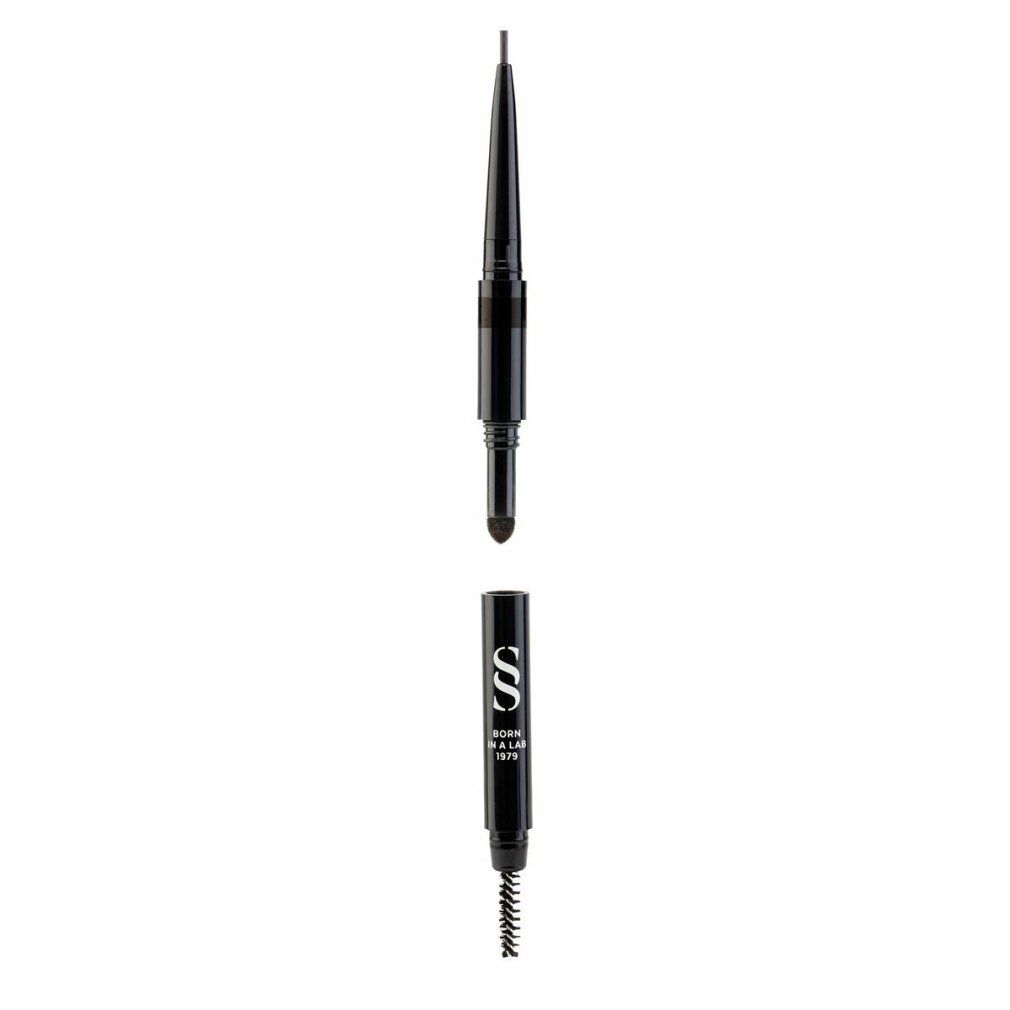 Confezione beige del prodotto. Scritta: Eyebrow Sculptor (Pencil 3*1). Marchio: Sensilis. Altri dettagli testuali.