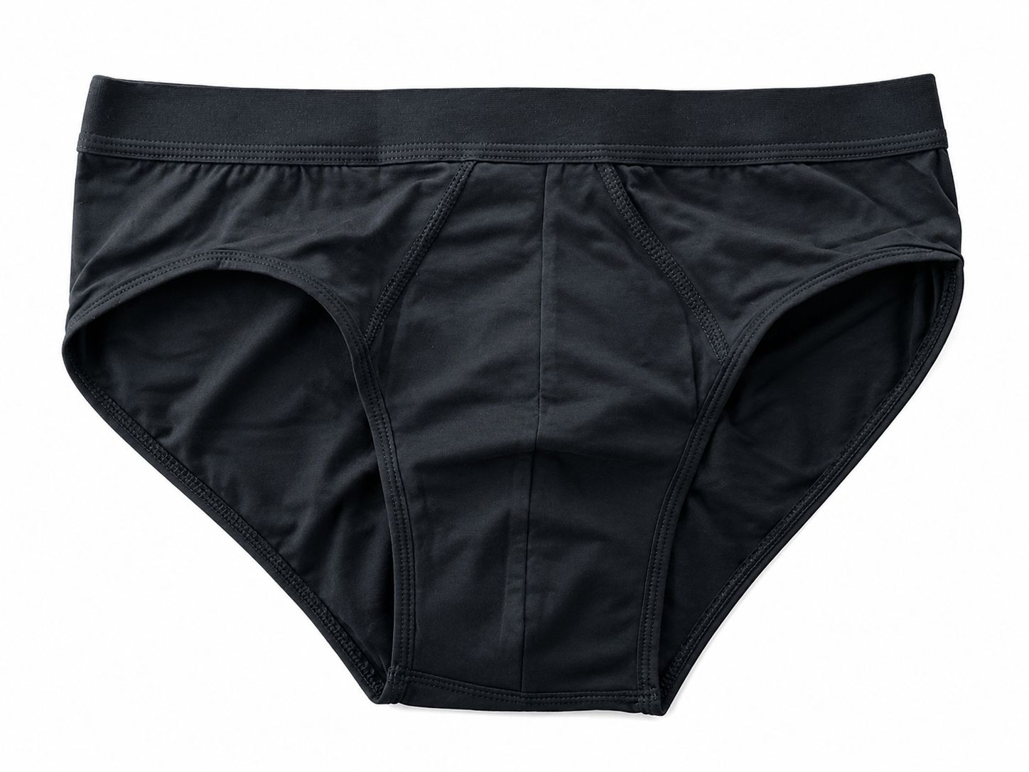 Slip assorbente uomo nero in fibra di bambù, lavabile e riutilizzabile, per leggera incontinenza.