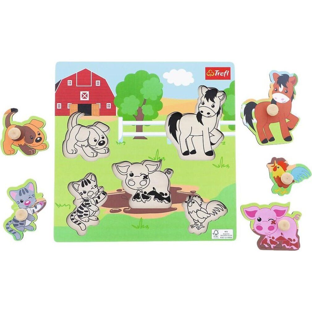 Fattoria puzzle in legno trefl