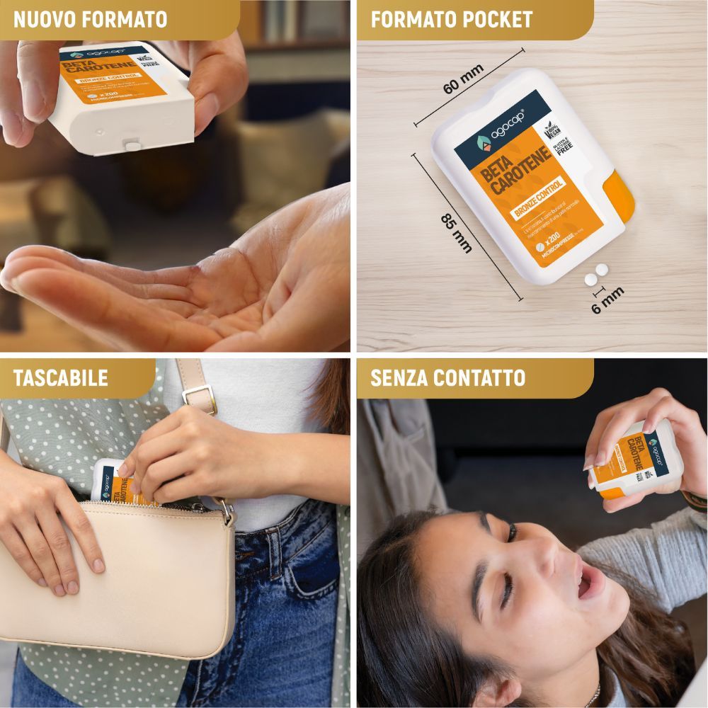 Agocap – Betacarotene ad alto aosaggio per abbronzatura intensa e naturale, anche su pelli chiare
