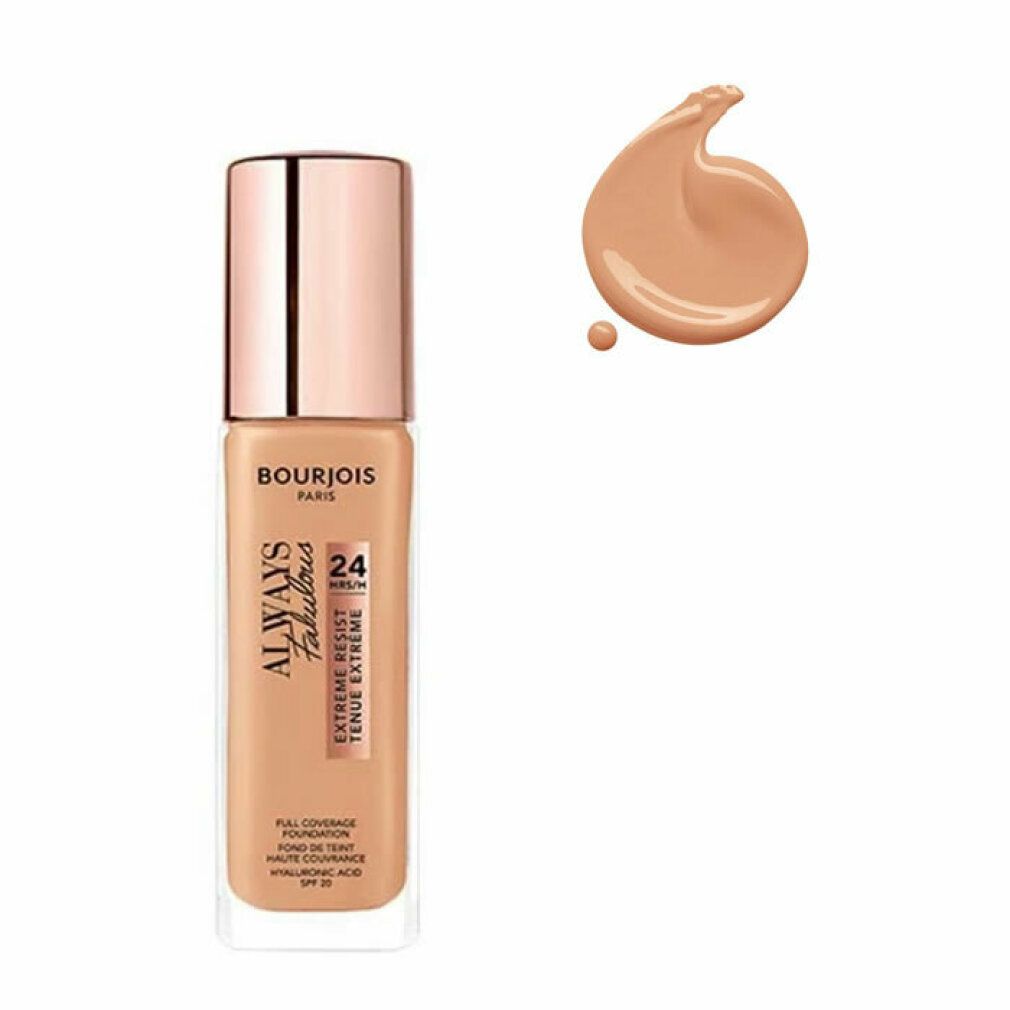 Flacone fondotinta e campione colore. Bourjois Always Fabulous 24H SPF20.