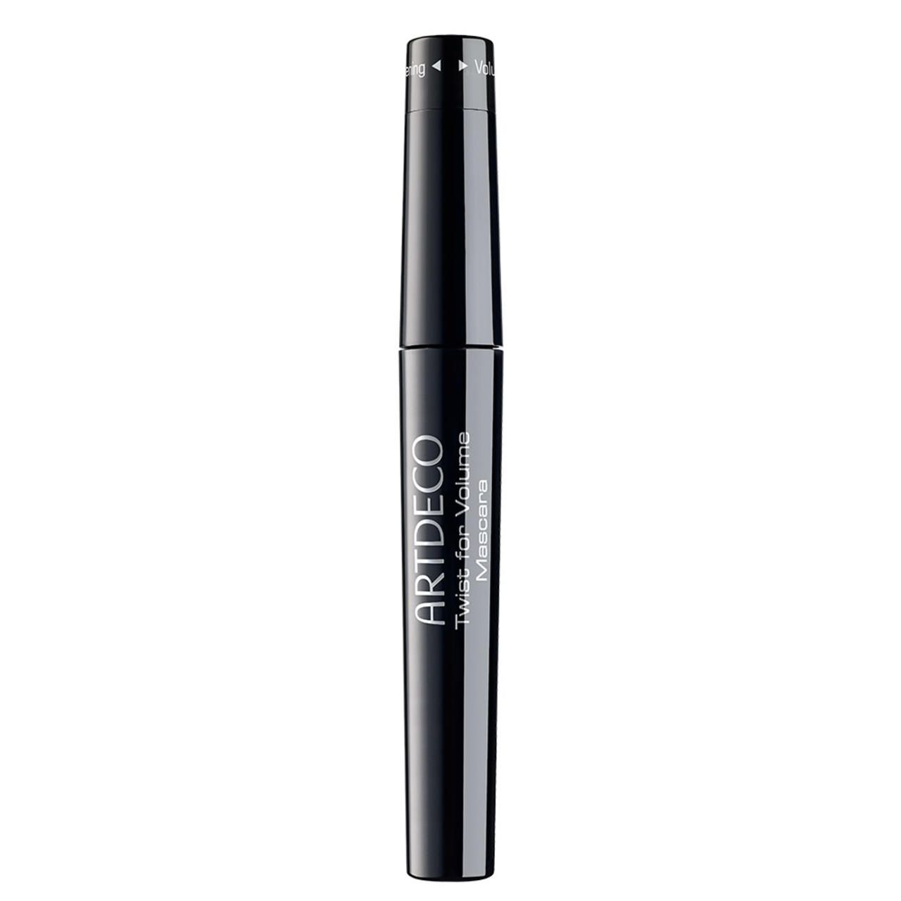 Artdeco Twist for Volume Mascara. Tubo di mascara nero con logo e nome del prodotto stampati.