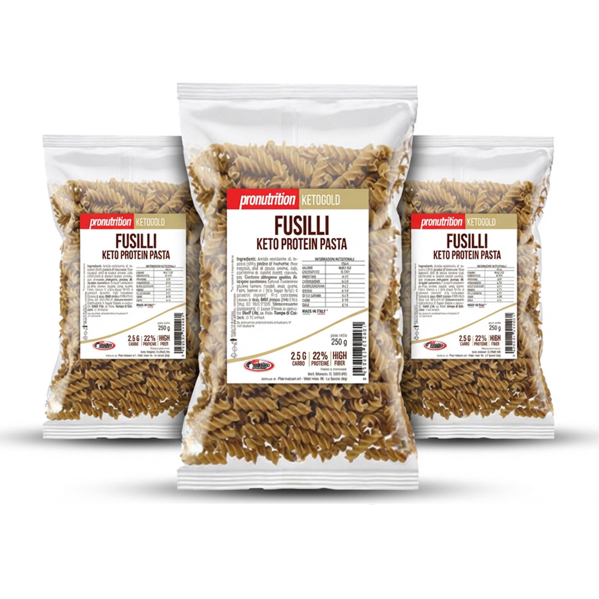 ProNutrition Pasta Keto (3 x 250 g, Fusilli)