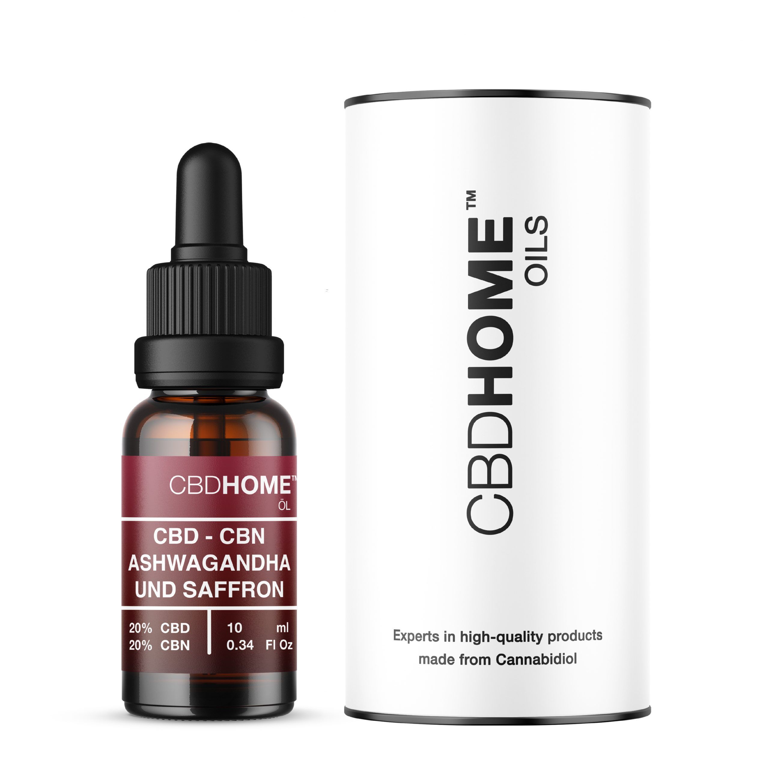 CBD HOME – Olio di CBD con CBN, ashwagandha e zafferano – 20% CBD e 20% CBN