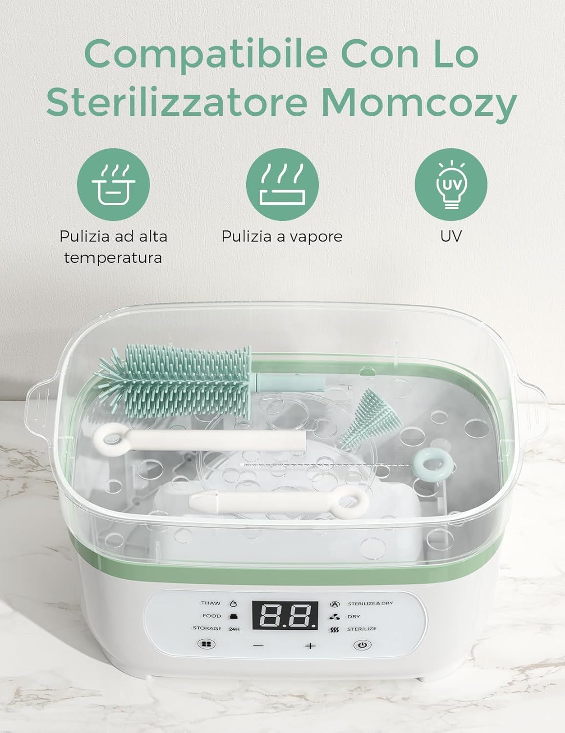 Set di spazzole per biberon Momcozy – biberon per bambini