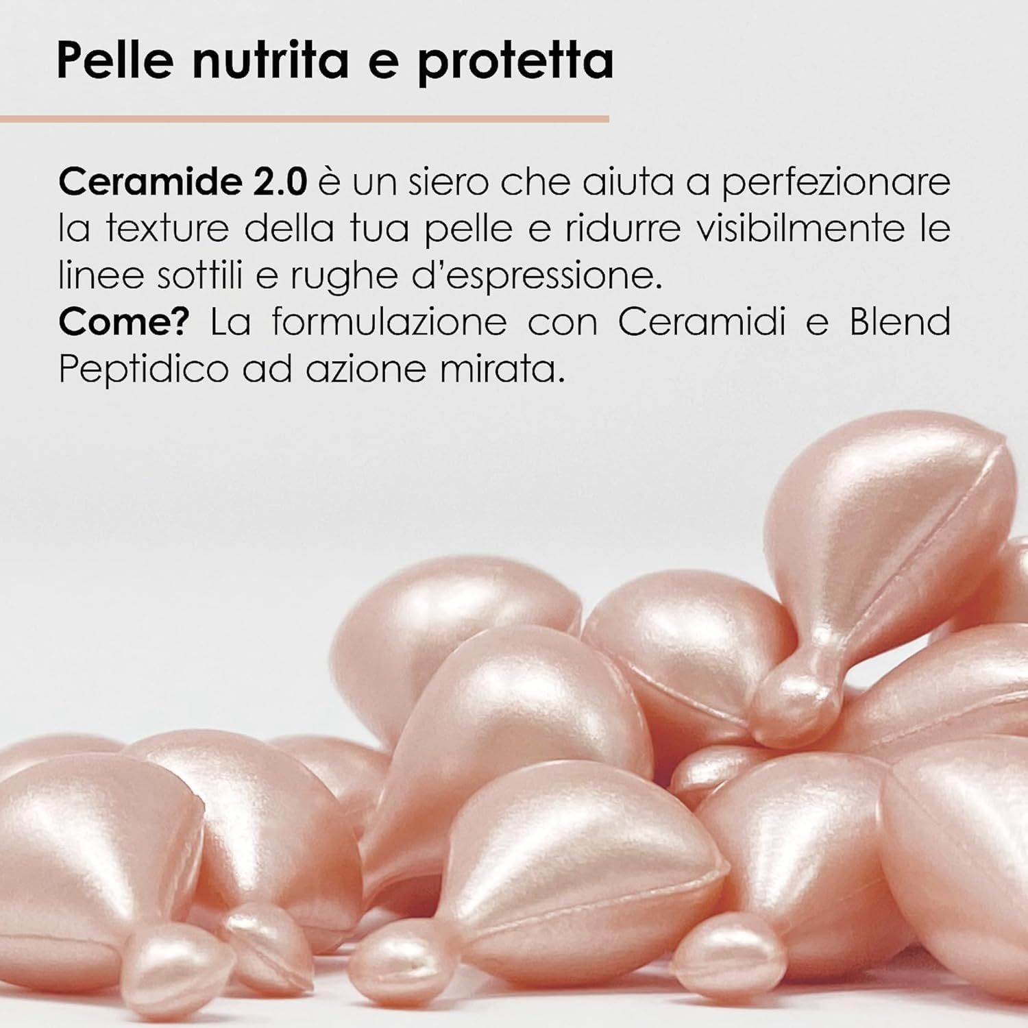 Essenze.me Ceramide Siero Viso e Contorno Occhi Antietà Ristrutturante - 60 Capsule Monodose