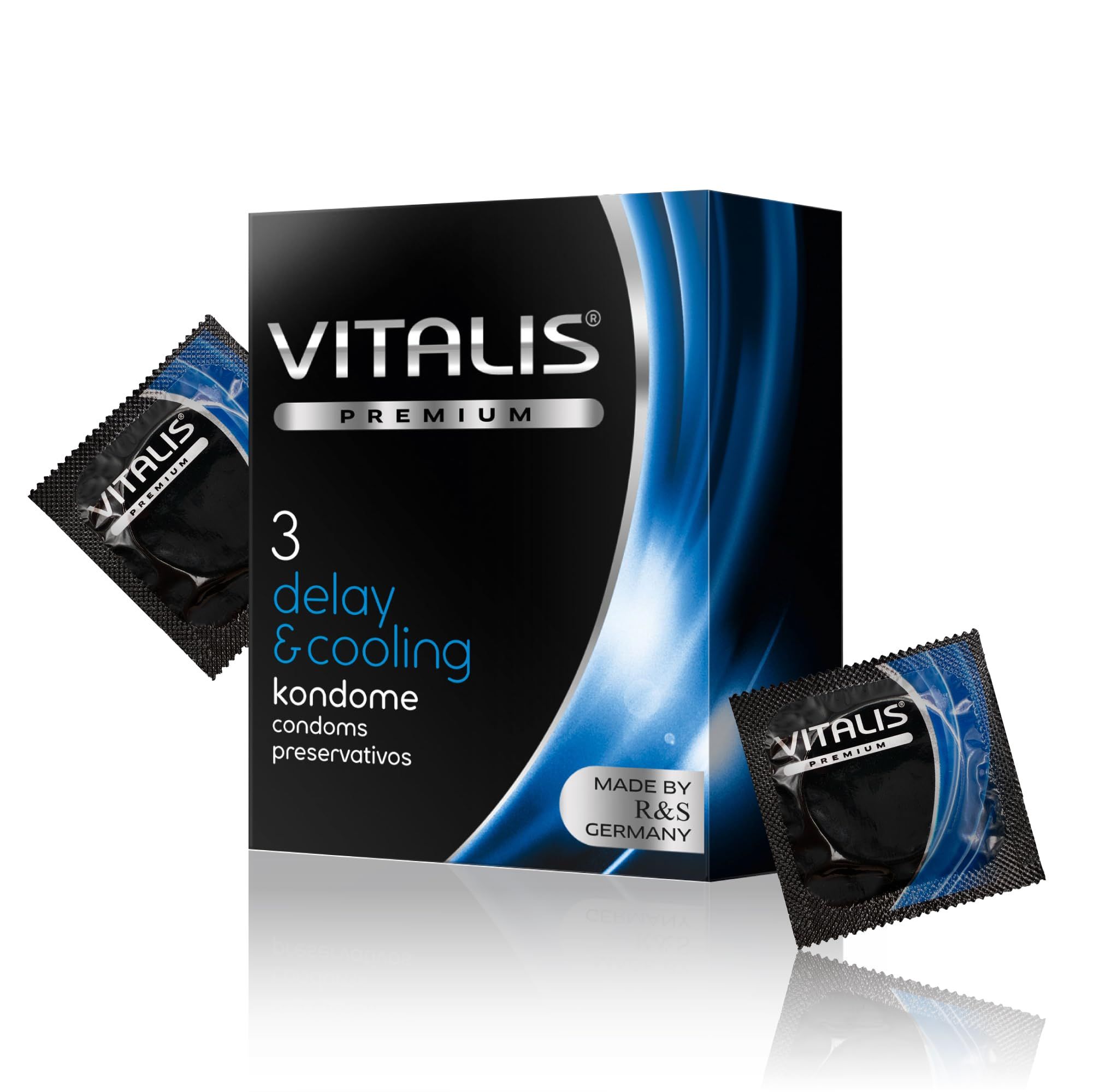 Vitalis delay & cooling, confezione da 3 preservativi