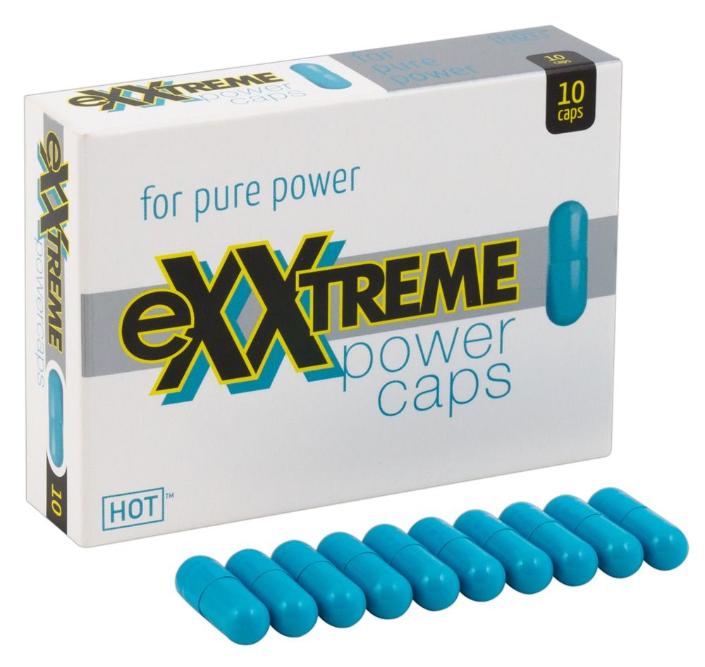 Confezione con scritta laterale 'eXXtreme power caps', eXXtreme Power Caps.