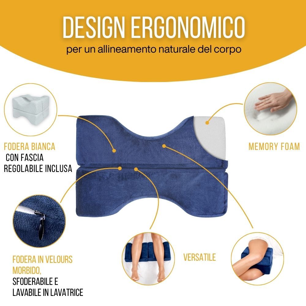 INPHYSIO Cuscino divaricatore per gambe con fodera bianca extra