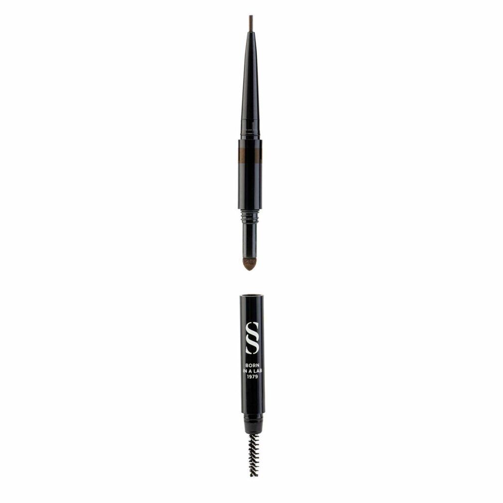 Confezione beige con nome del prodotto e marchio. Testo: "EYEBROW SCULPTOR [PENCIL 3*1]" e "sensilis".