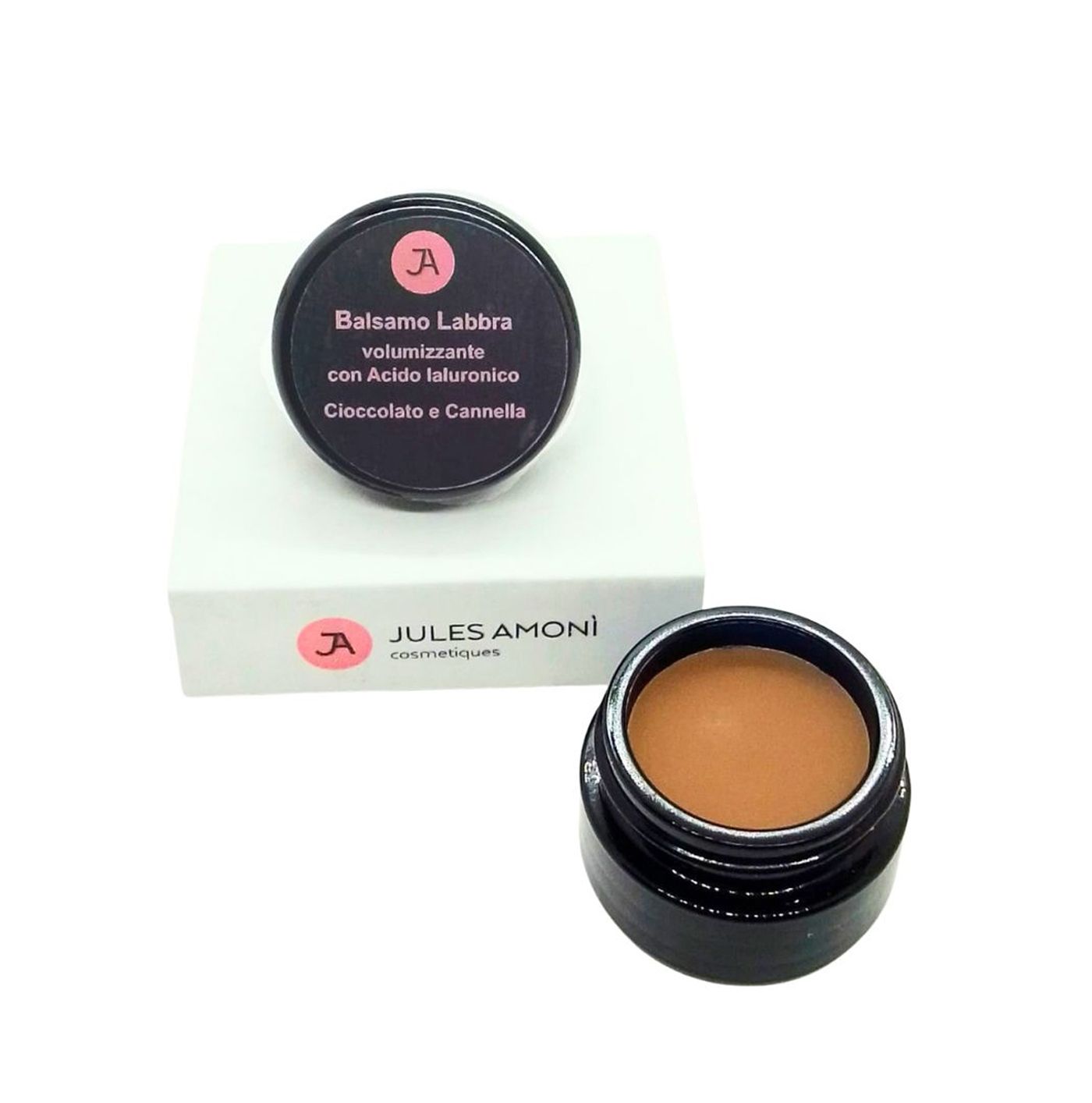 Jules Amonì cosmetiques Balsamo Labbra con Acido Ialuronico Volumizzante - Cioccolato e Cannella