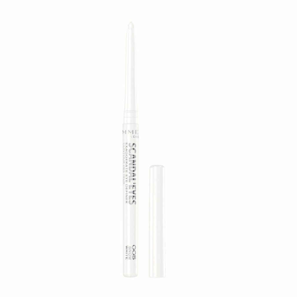 Matita eyeliner bianca con cappuccio, scritta 'SCANDAL EYES'.