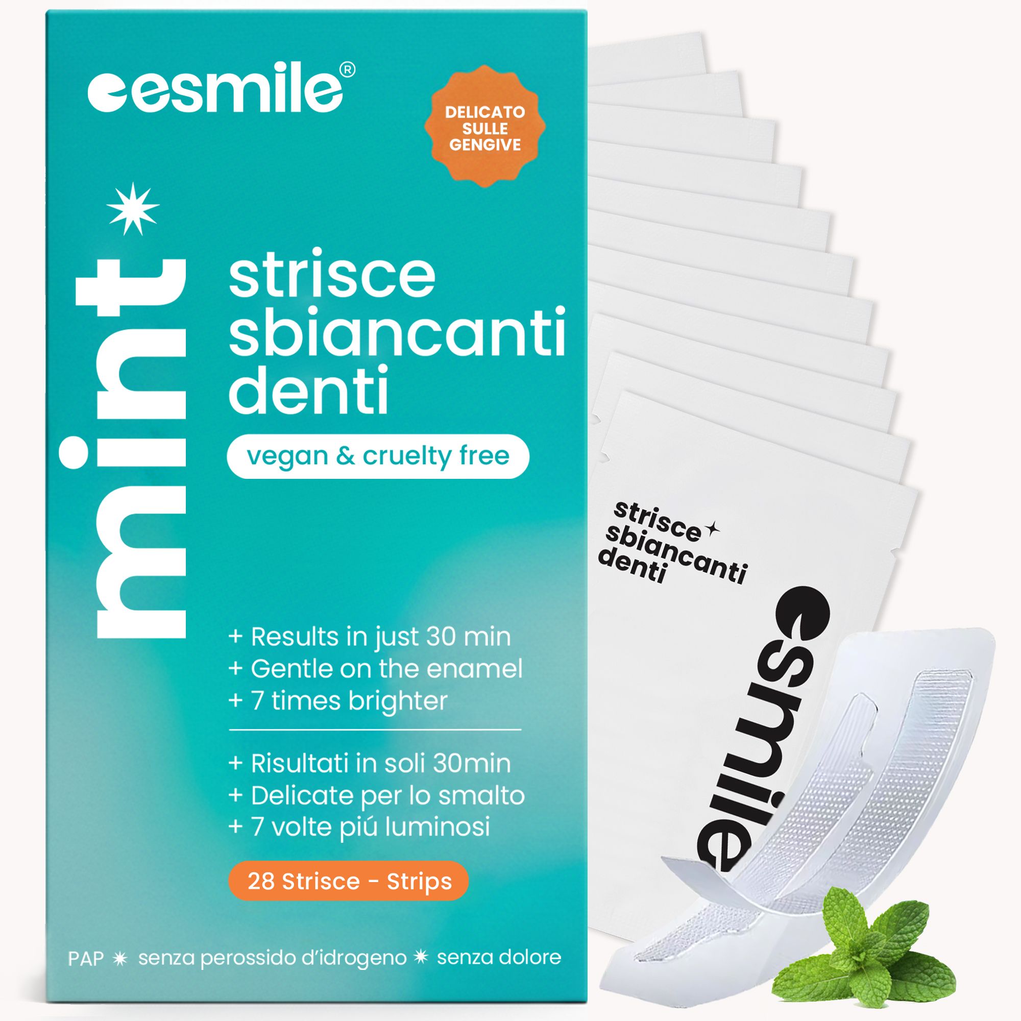 esmile - Strisce Sbiancanti Denti Menta