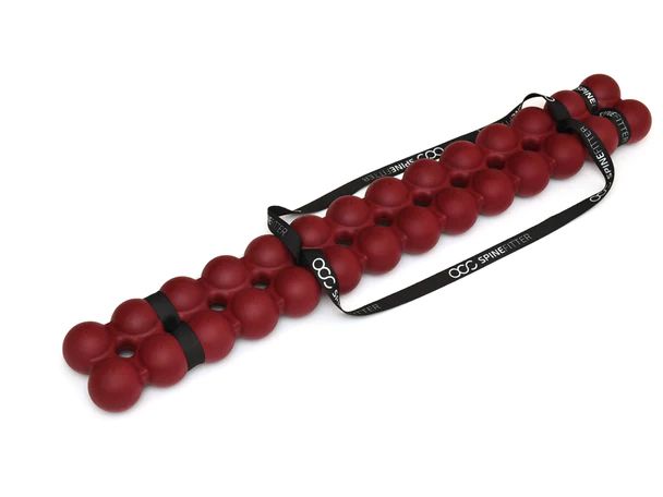 Spinefitter rosso con fascia nera. Elementi sferici. Marchio SISSEL.