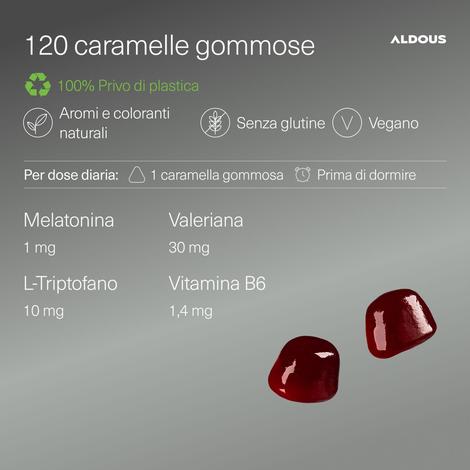 Aldous - Melatonina Gummies - Dormire Meglio