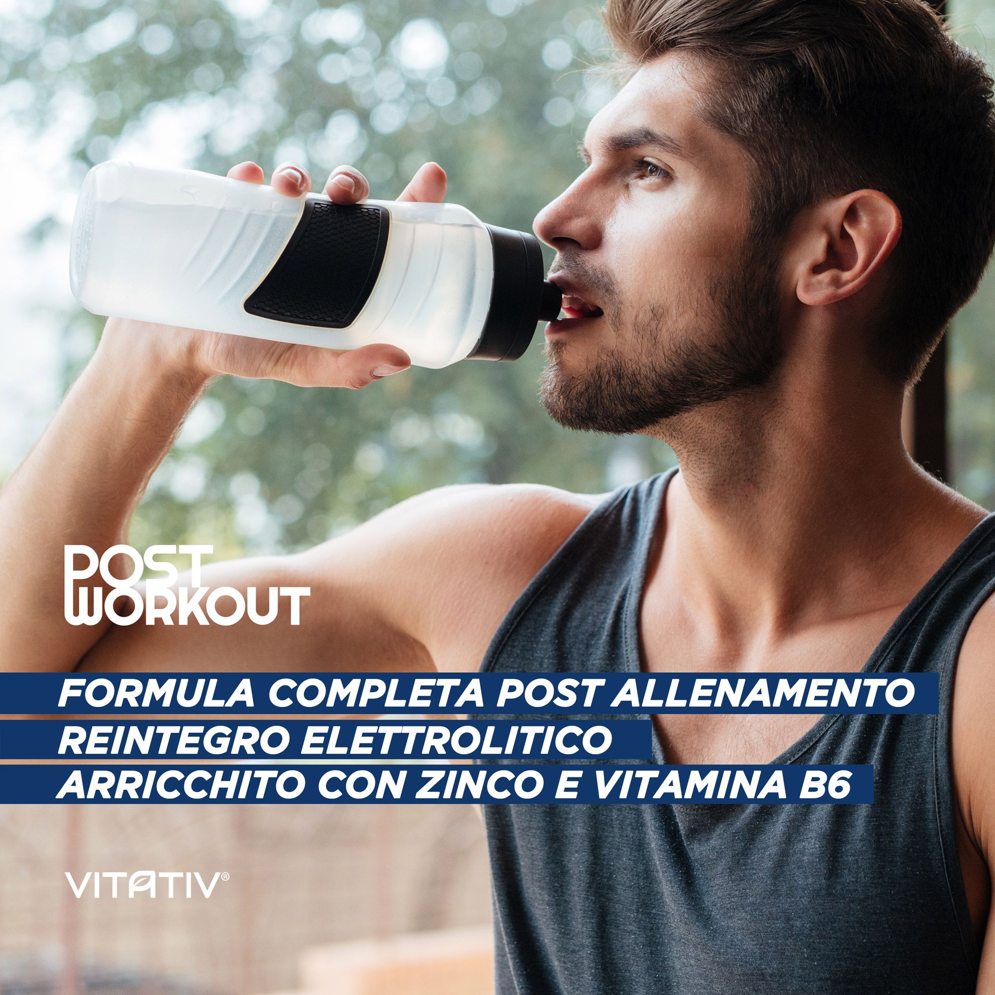 VITATIV® Post Workout Uomo in Polvere con BCAA 2:1:1, Glutammina, Minerali e Vitamine - 170 g