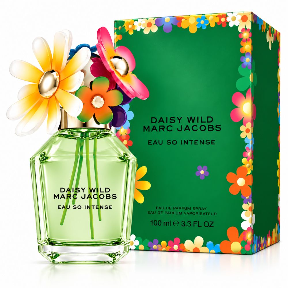 Profumo da donna Marc Jacobs Daisy Wild Eau So Intense, 100ml, con scatola regalo abbinata.