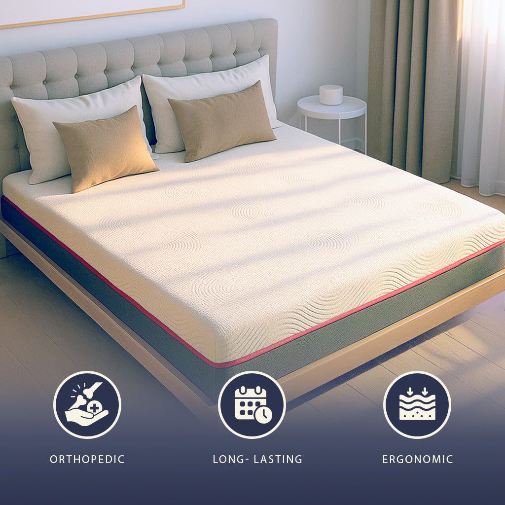 The White Stone Materasso 120x190 cm Molle Insacchettate e Memory Foam | Altezza 30 cm