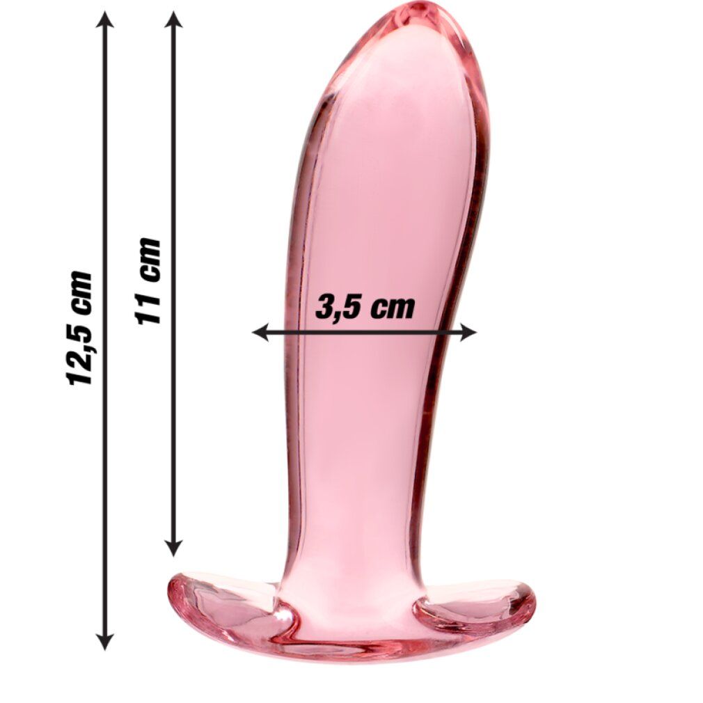 Model 5 anal business borosilicate glas 12,5 x 3,5 cm rosa