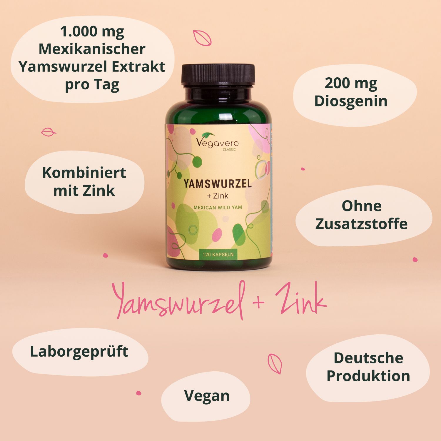 VEGAVERO wild Yams+Zink Kapseln