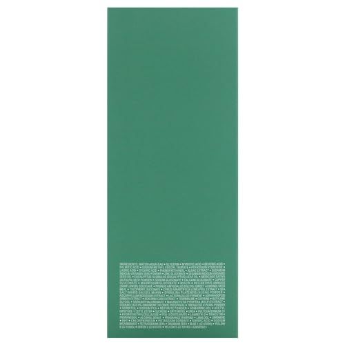 Scatola verde con testo. In basso è presente un elenco degli ingredienti. Il testo è in caratteri piccoli.