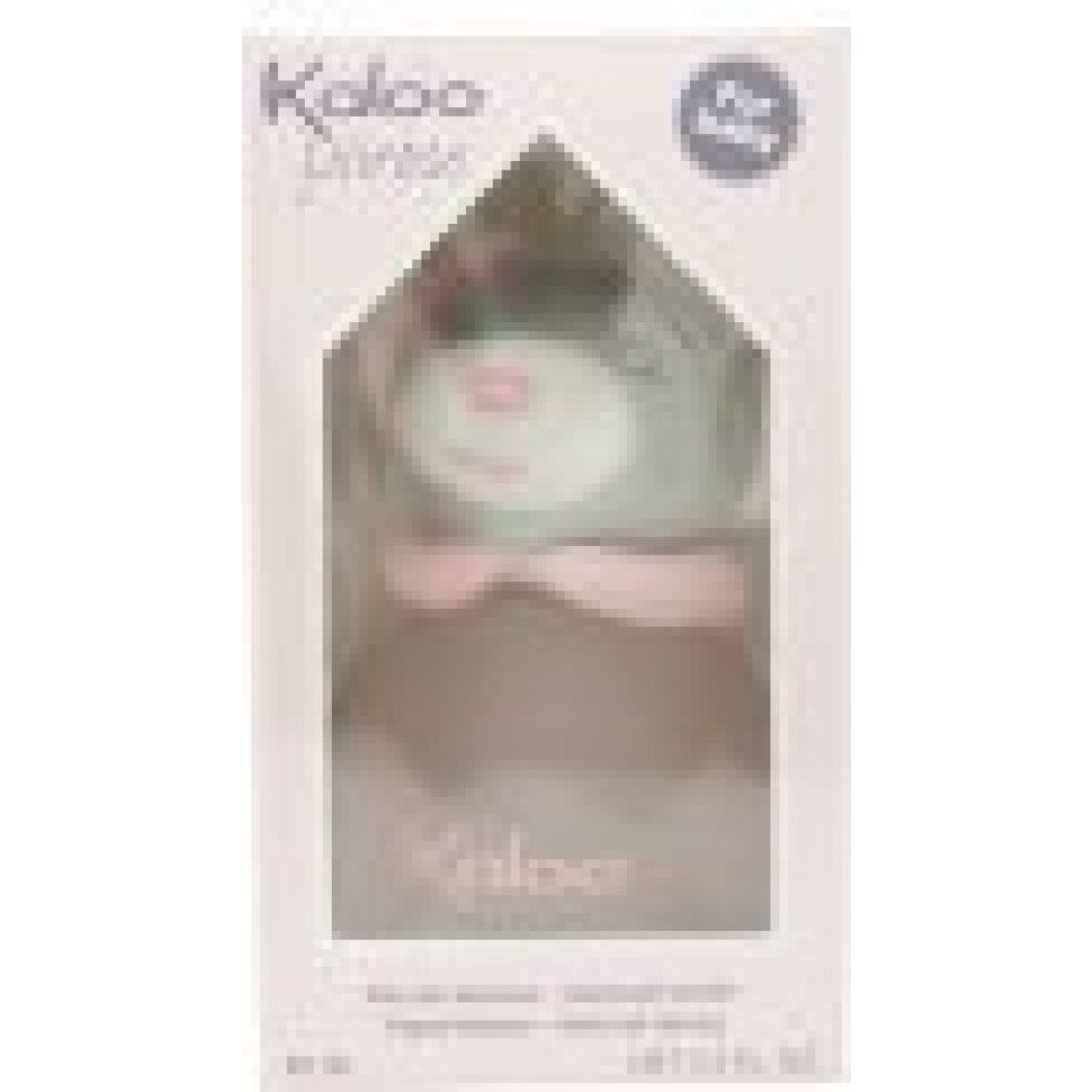 Confezione con flacone. Scritta Kaloo Lilirose. Flacone con testa di orsetto. Per bambino.