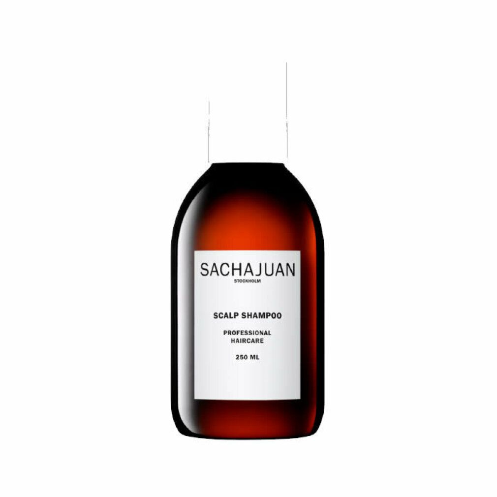 Flacone marrone SACHAJUAN Scalp Shampoo, 250 ml.