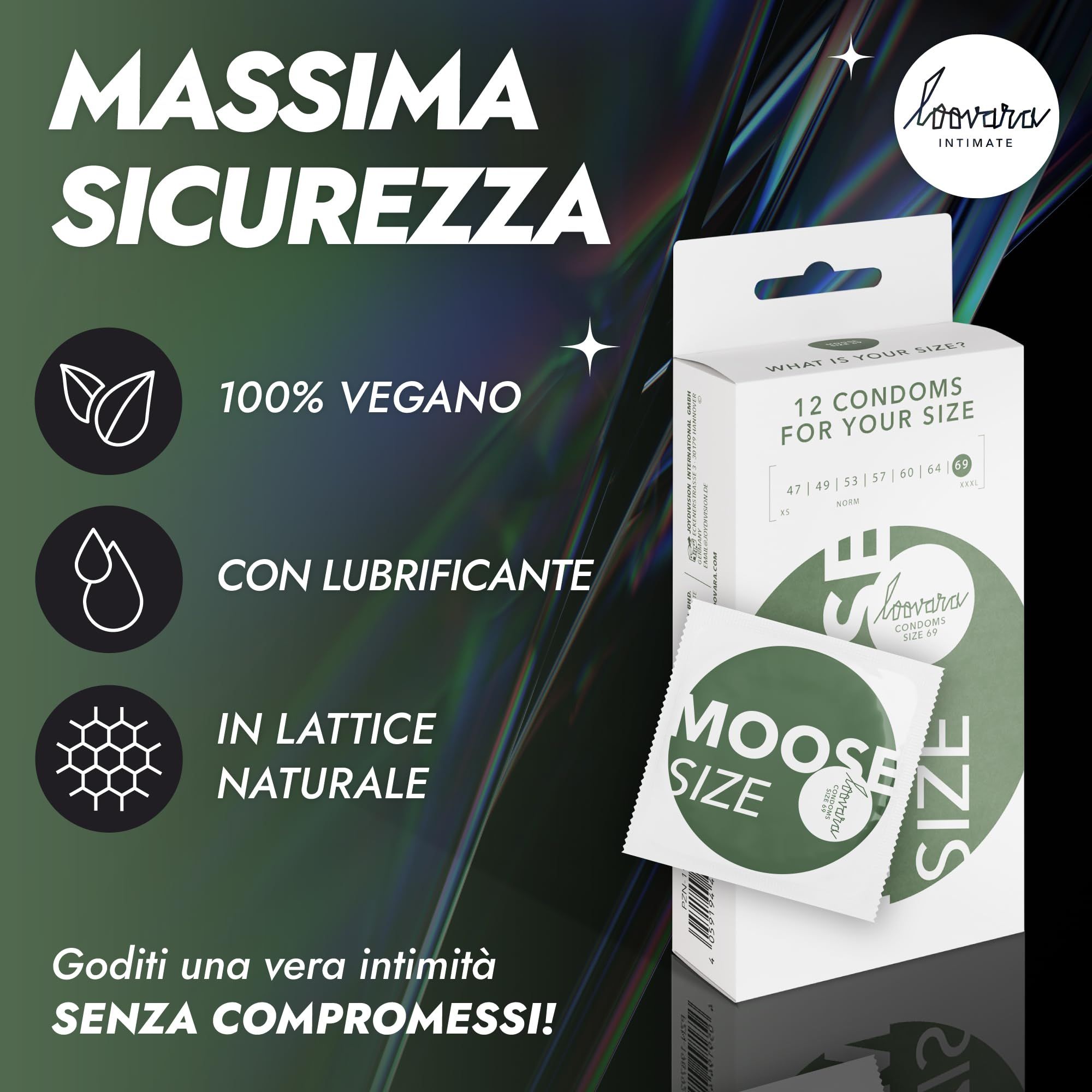 Preservativi Loovara: 100% vegan, con lubrificante, in lattice naturale. Massima sicurezza.