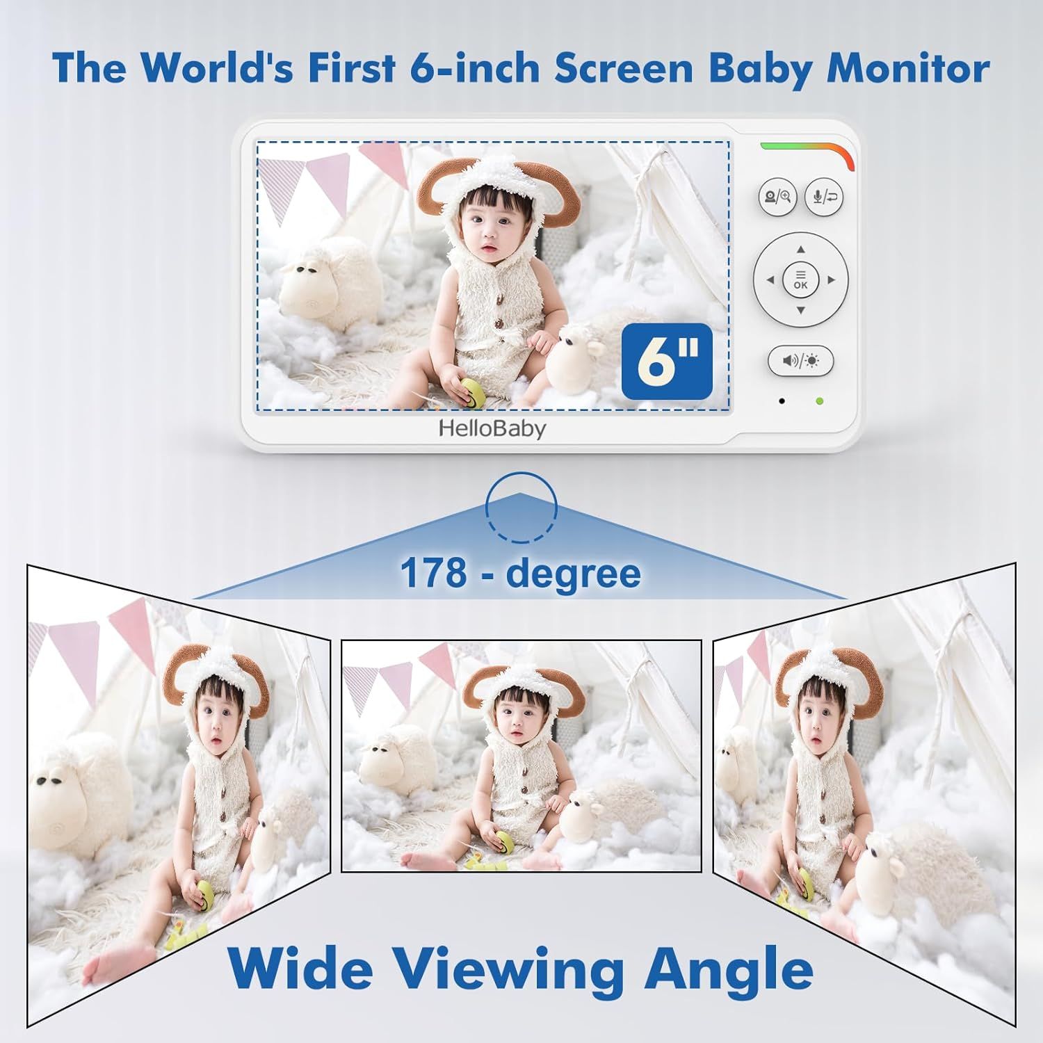 Baby monitor con telecamera da 6 pollici HelloBaby