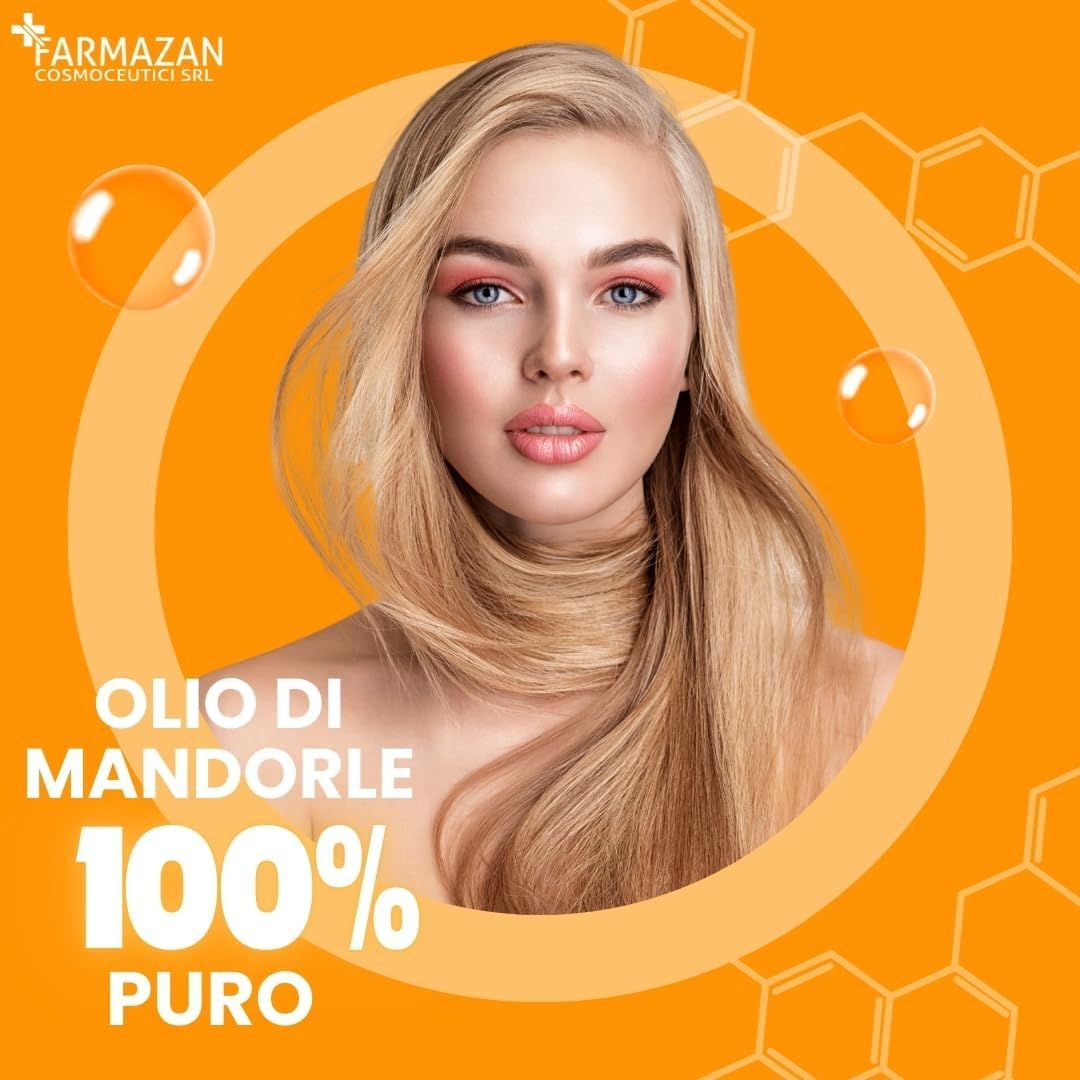 FARMAZAN  Olio di Mandorle Dolci Puro al 100% 1000 ml
