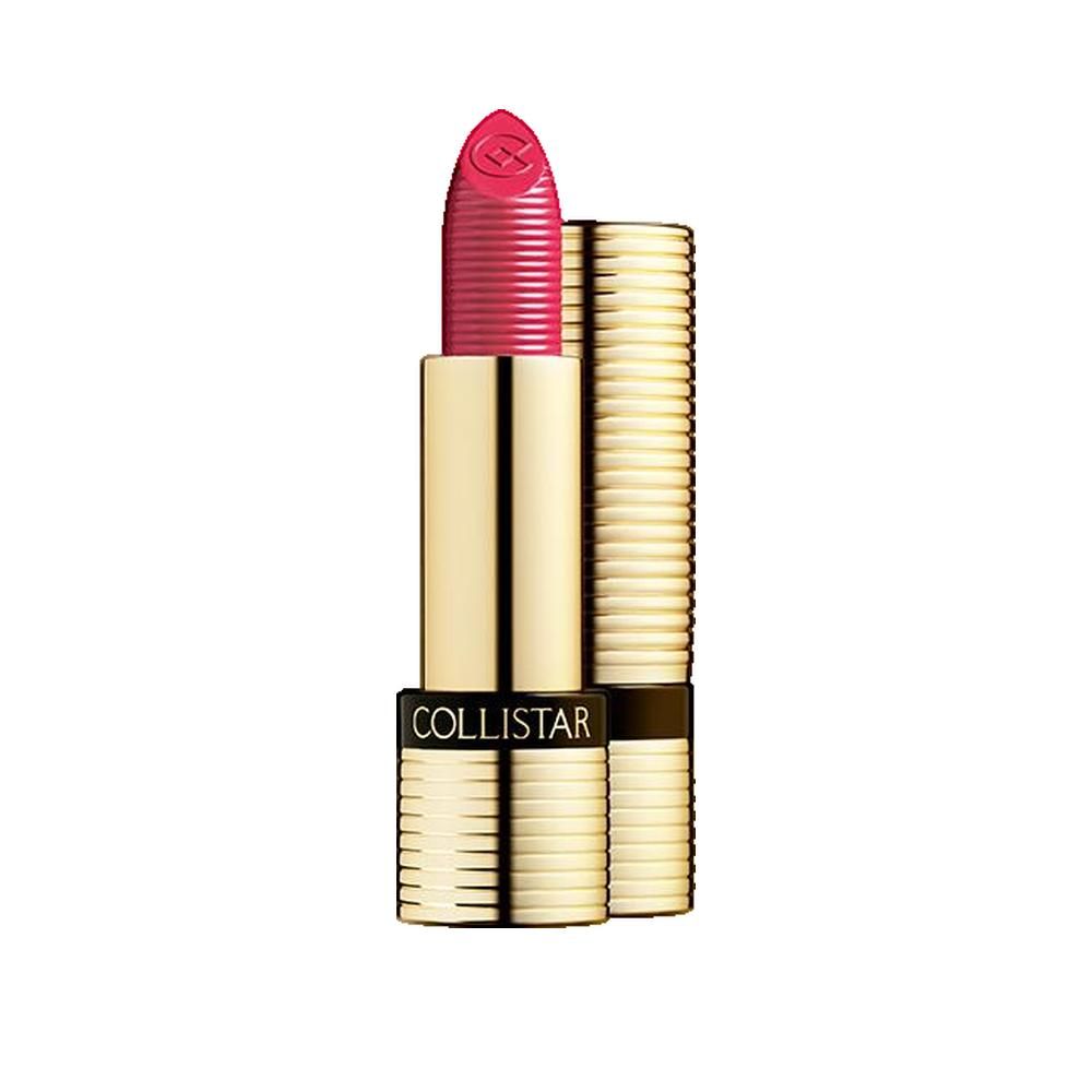 Rossetto Unico 09 Melograno, astuccio dorato, aperto. Visibile: rossetto, scritta COLLISTAR.