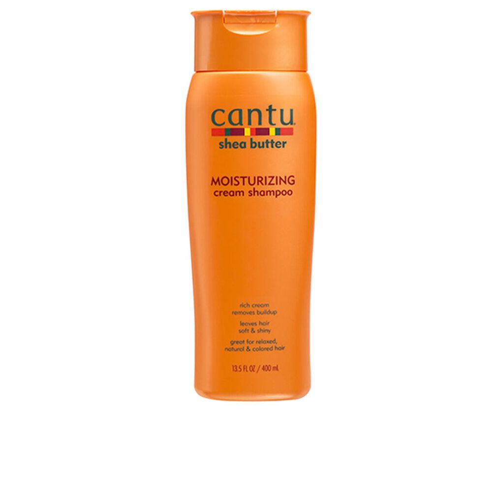 Flacone arancione Cantu Shea Butter Moisturizing Cream Shampoo, 13.5 oz.