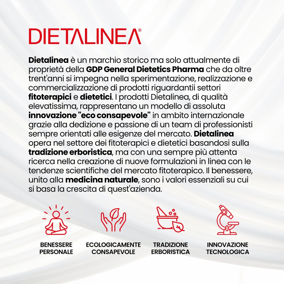 Informazioni su Dietalinea: tradizione, ricerca, innovazione nei prodotti erboristici e dietetici.