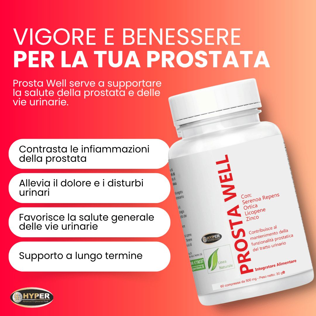 HYPER Prosta Well Serenoa Repens per il Benessere della Prostata e delle Vie Urinarie