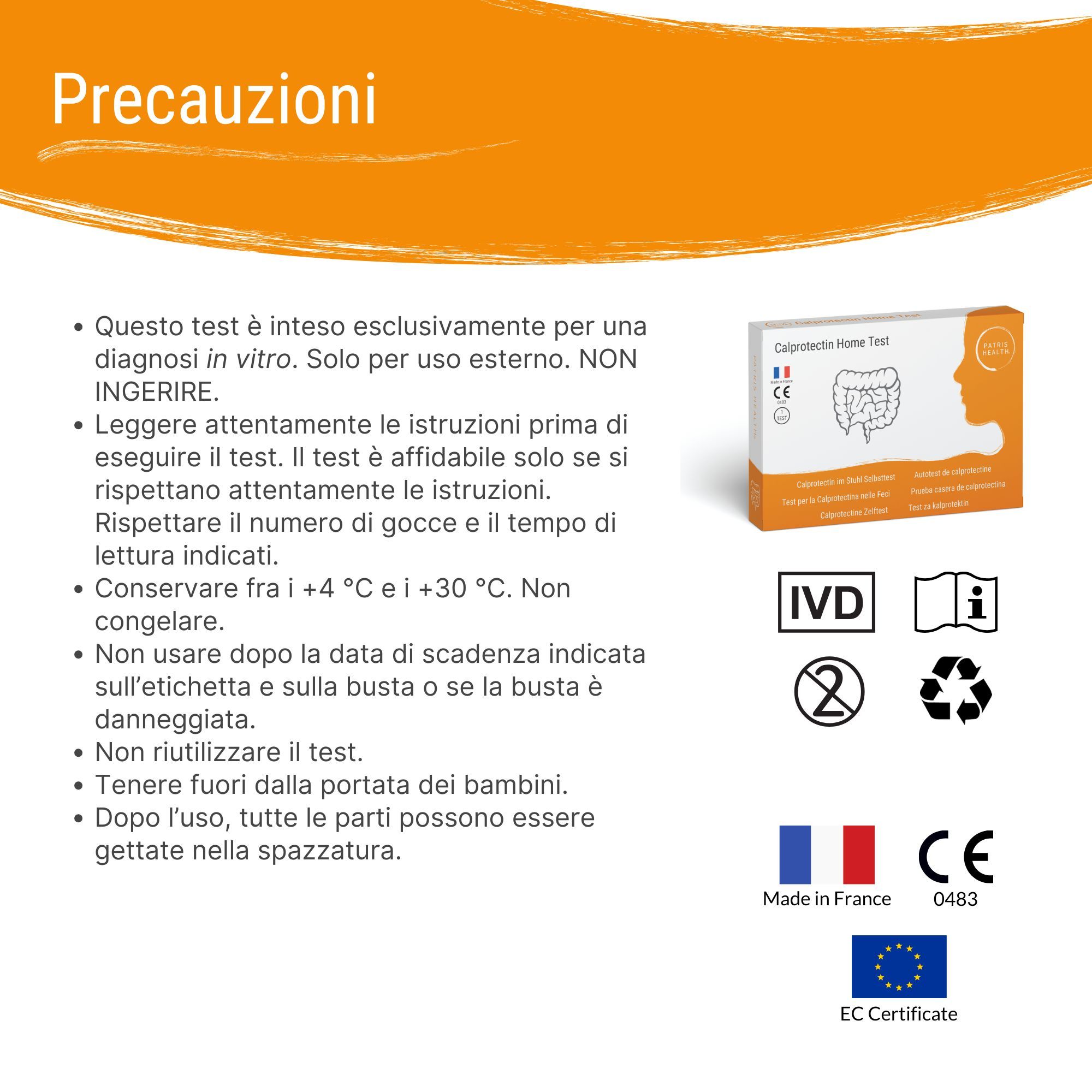 Test per la Calprotectina nelle Feci Patris Health®