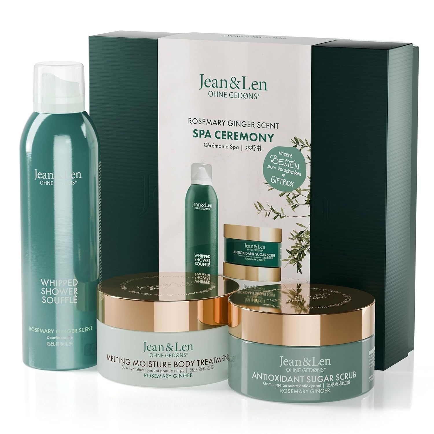 Jean & Len Spa Ceremony Giftbox Rosemary & Ginger – Confezione regalo di alta qualità