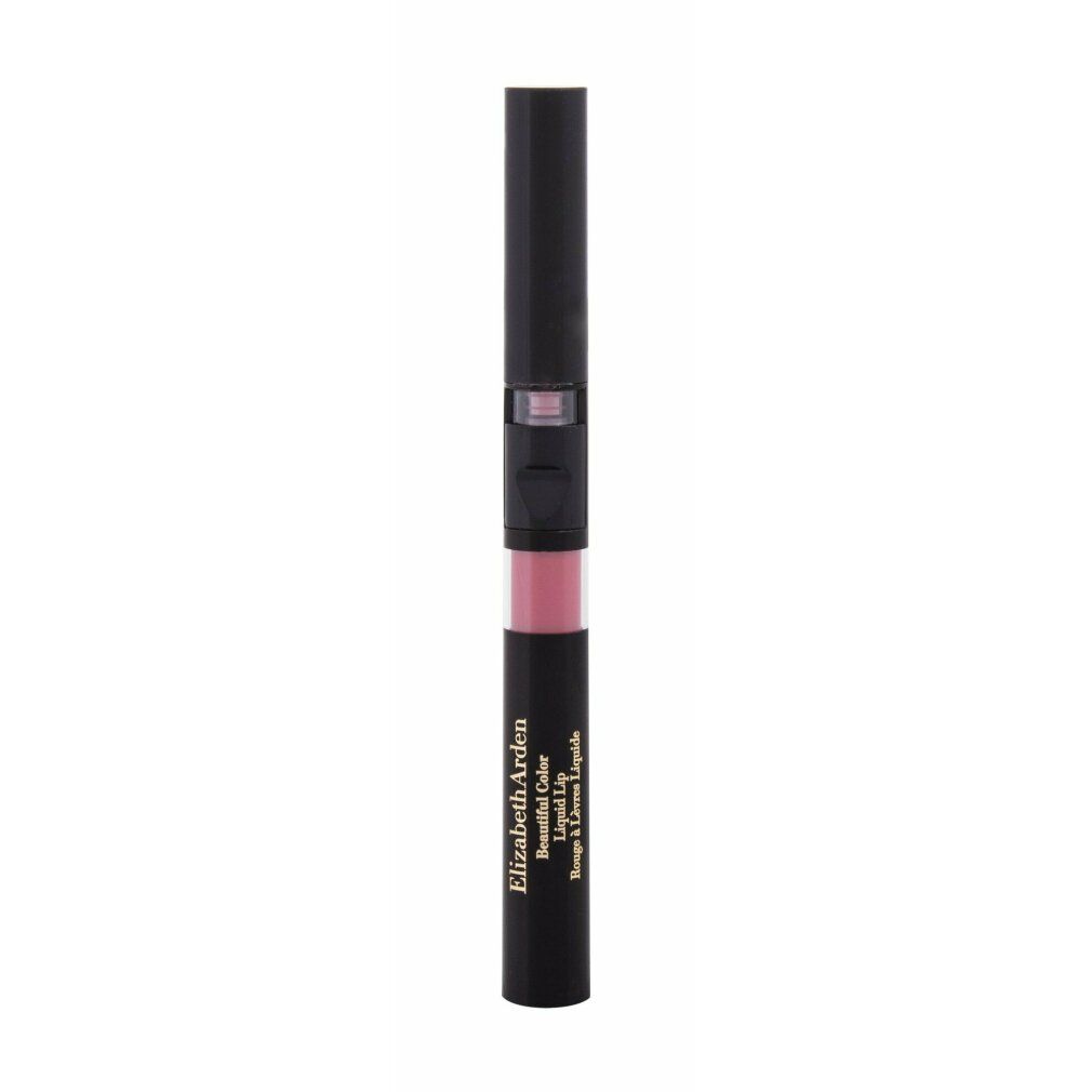 Rossetto liquido Beautiful Color Elizabeth Arden. Rossetto nero con tonalità rosa. Tappo nero.