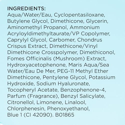 Elenco degli ingredienti per Elizabeth Arden Visible Difference Replenishing HydraGel Complex.