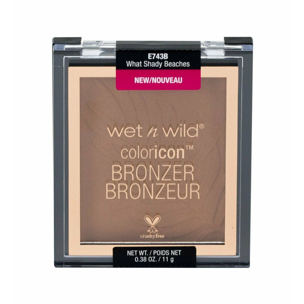 Bronzer compatto quadrato. Scritte: Wet n Wild, coloricon, Bronzer, Cruelty Free. Etichetta: New/Nouveau.