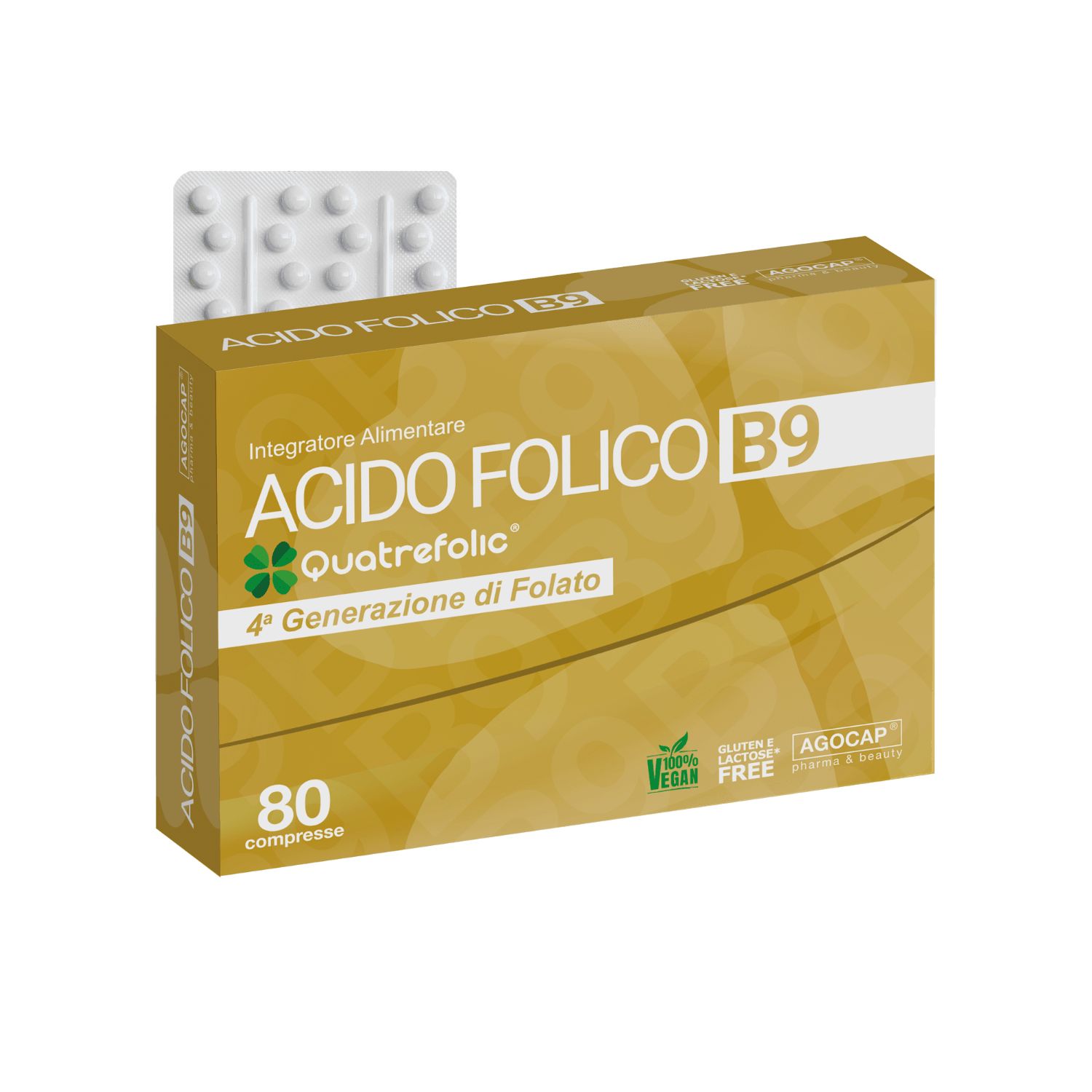 agocap - Acido Folico di 4 generazione Quatrefolic 80 compresse