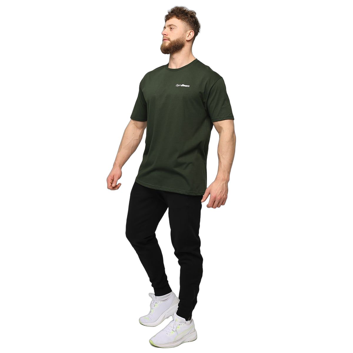 GymBeam T-shirt uomo regular a manica corta Basic Green