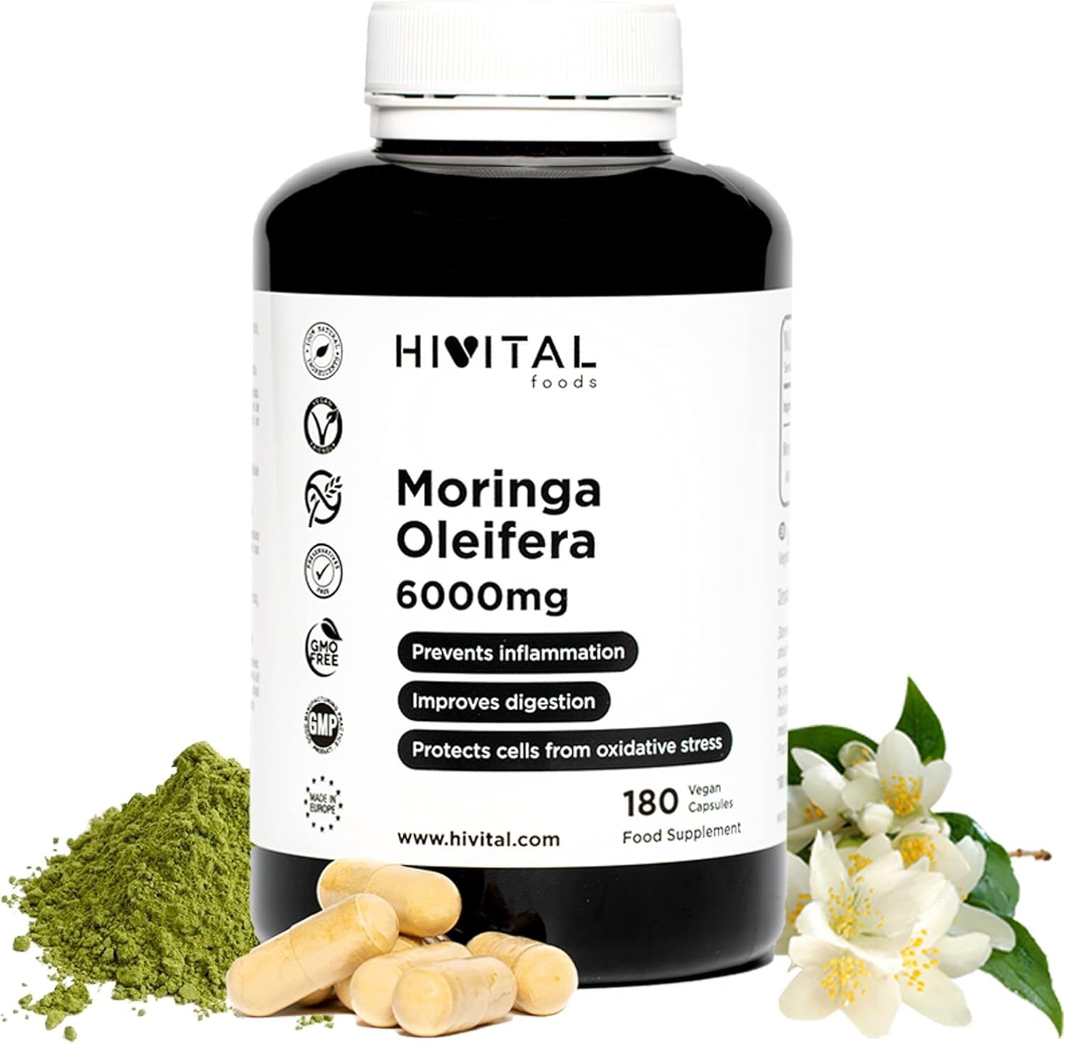 HIVITAL Capsule di Moringa Oleifera 6000 mg