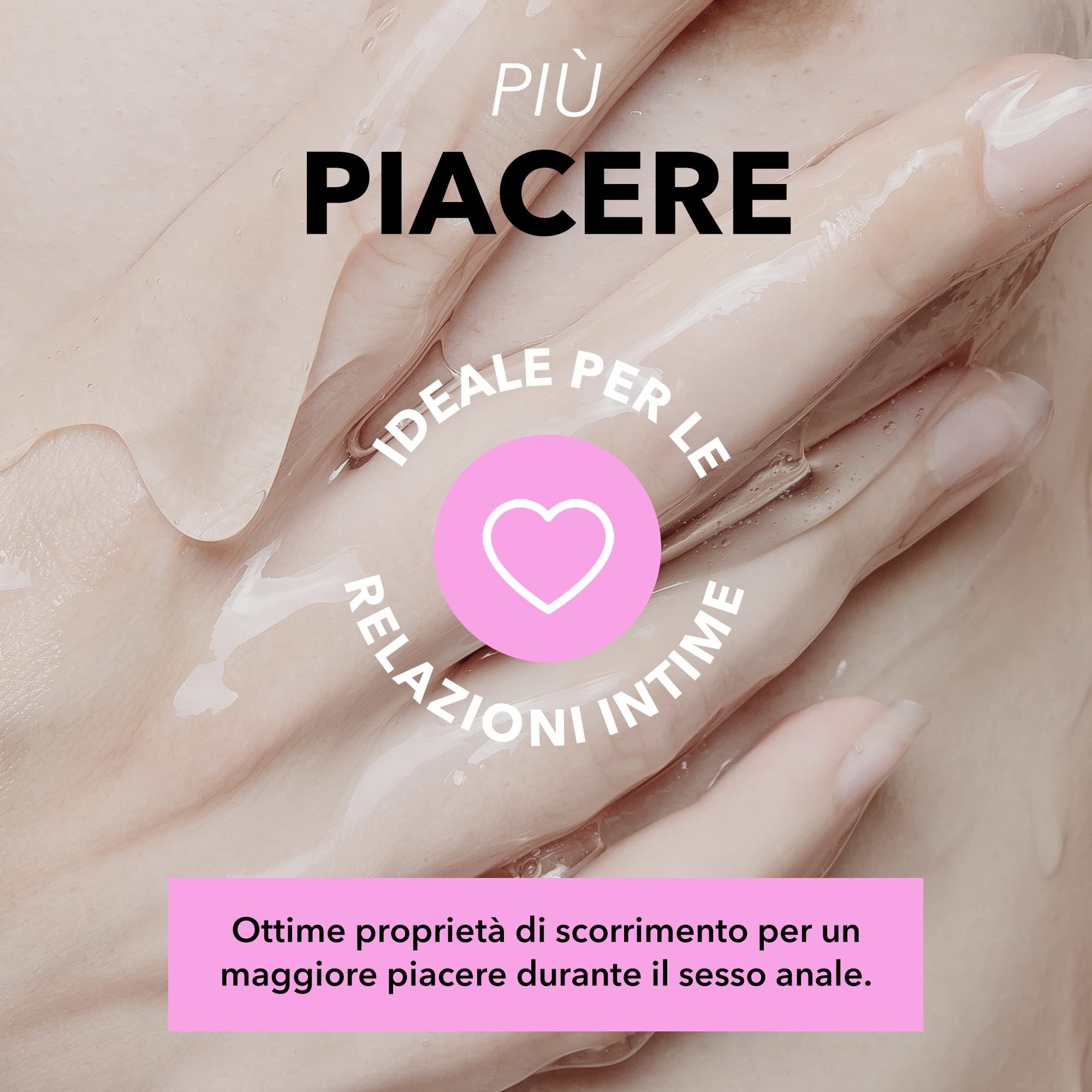 Gel lubrificante anale, 250 ml, a base d'acqua, vegano, testato dermatologicamente, con pantenolo, inodore.